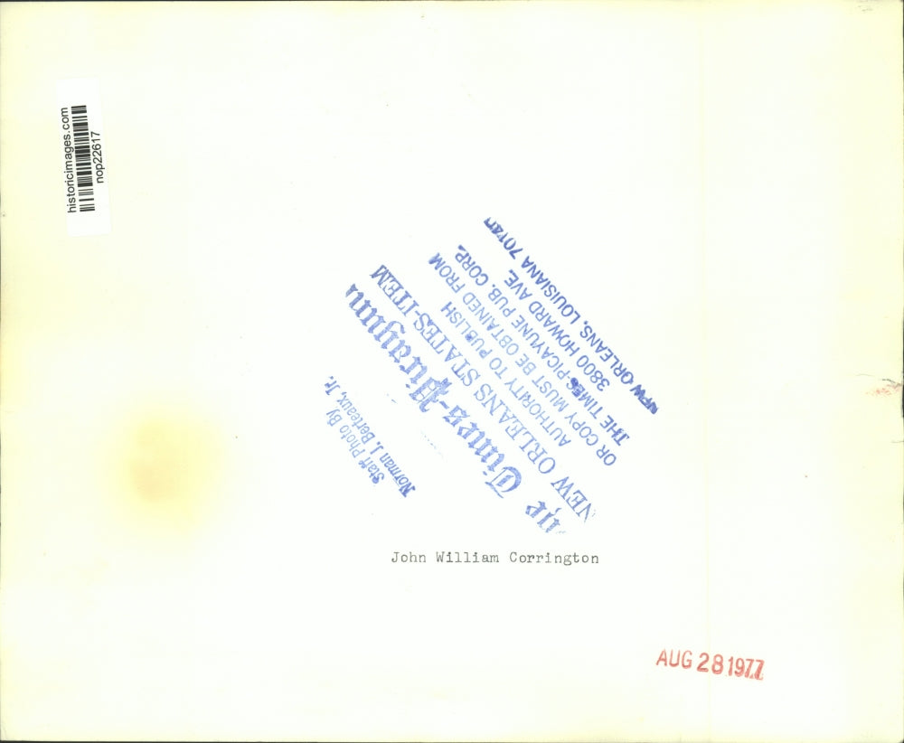 1977 Press Photo John William Corrington, Author - nop22617