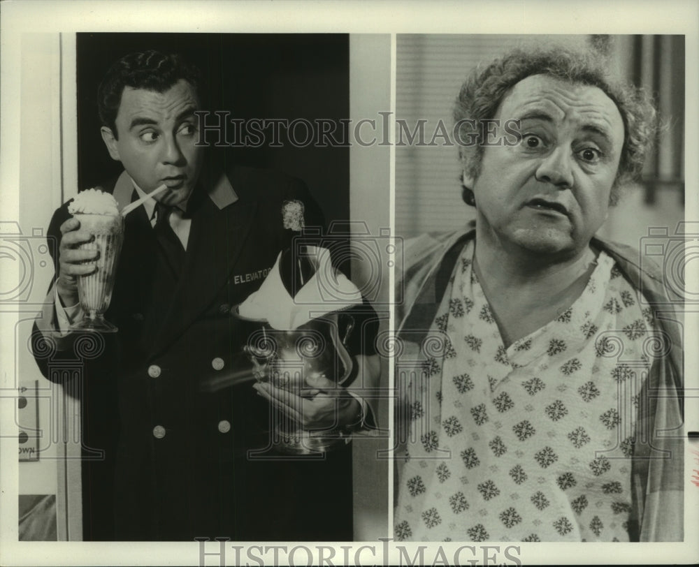 1976 Press Photo Bill Dana &amp; Danny Thomas in &quot;The Doctor&#39;s Doctor&quot; on NBC- Historic Images