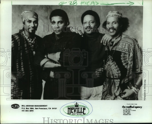 1989 Press Photo Neville Brothers, Recording Artists - nop22691- Historic Images