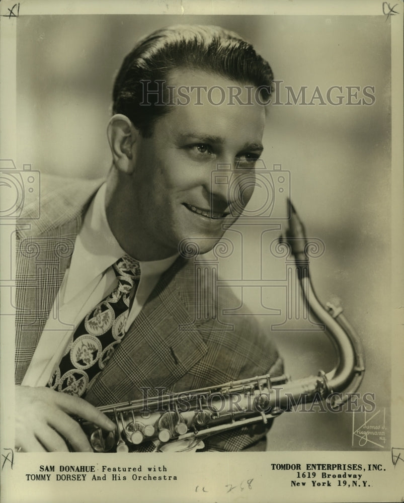 1952 Press Photo Sam Donahue Featured with Tommy Dorsey And His Orchestra- Historic Images