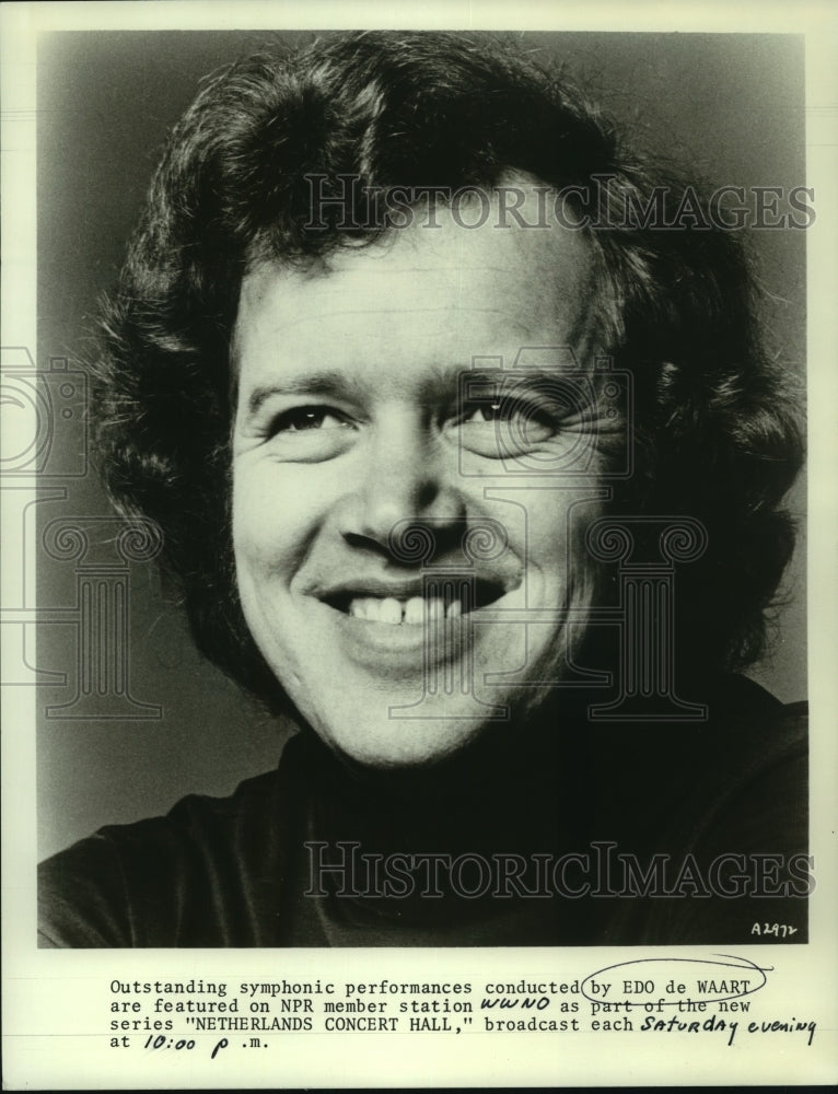 1979 Press Photo Edo de Waart performances featured on Netherlands Concert Hall