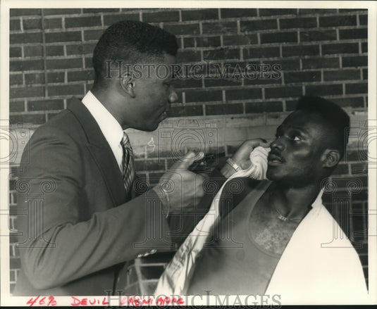 1990 Press Photo Joseph Bear, "Eye of the Devil," Ethiopian Theater - nop25491- Historic Images
