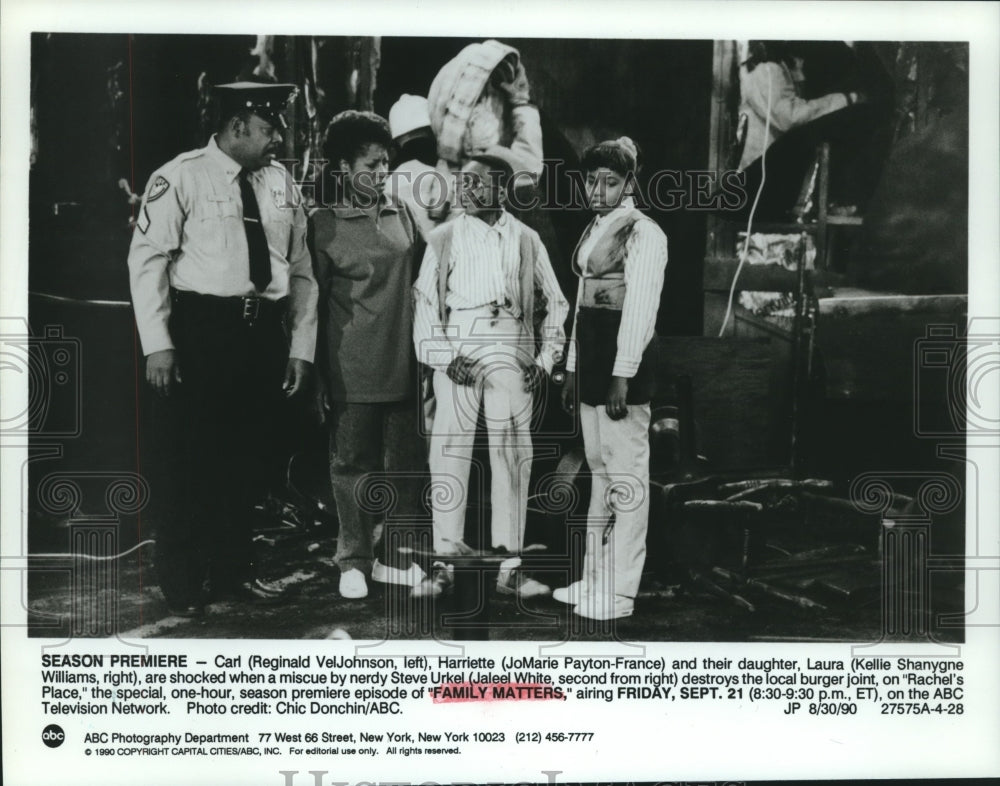 1990 Press Photo JoMarie Payton-France and cast of "Family Matters" - nop25515- Historic Images