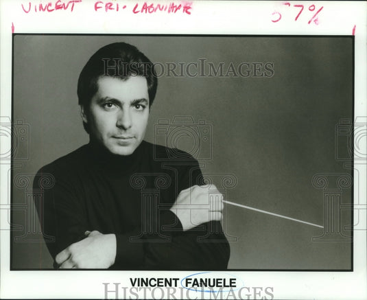 1991 Press Photo Vincent Fanuele, conductor, "The Music of Andrew Lloyd Webber"- Historic Images