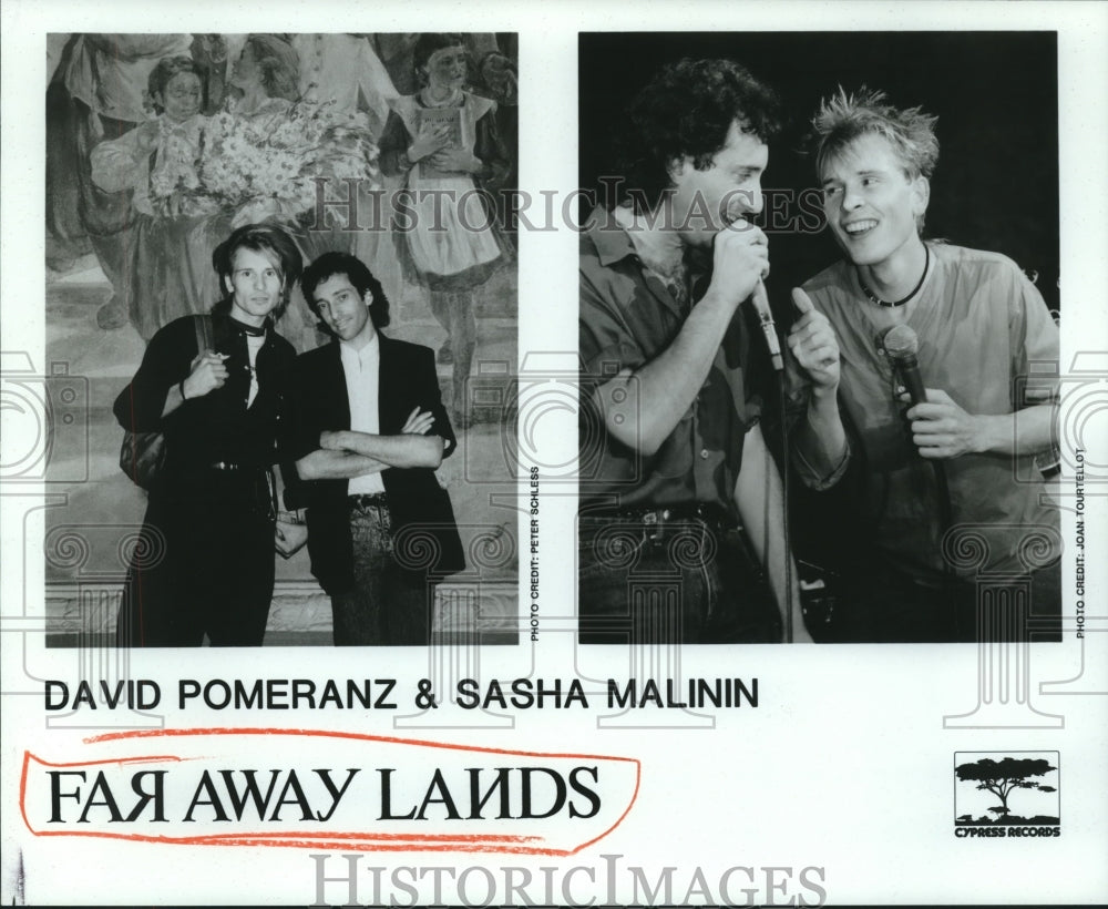 1988 Press Photo David Pomeranz &amp; Sasha Malinin, &quot;Far Away Lands&quot; - nop25540- Historic Images