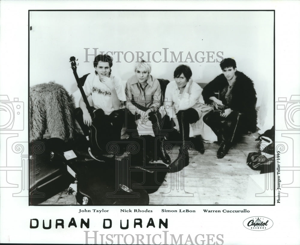 1993 Press Photo John Taylor and members of Duran Duran - nop25598- Historic Images