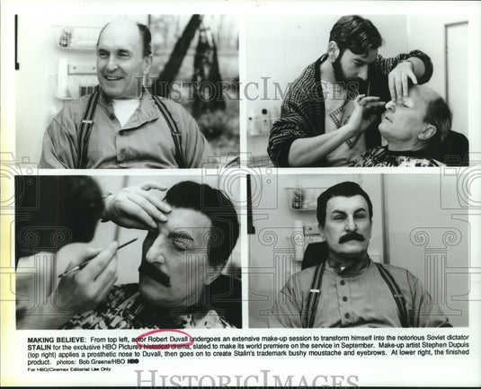 1992 Press Photo Robert Duvall transforms into "Stalin" - nop25620- Historic Images