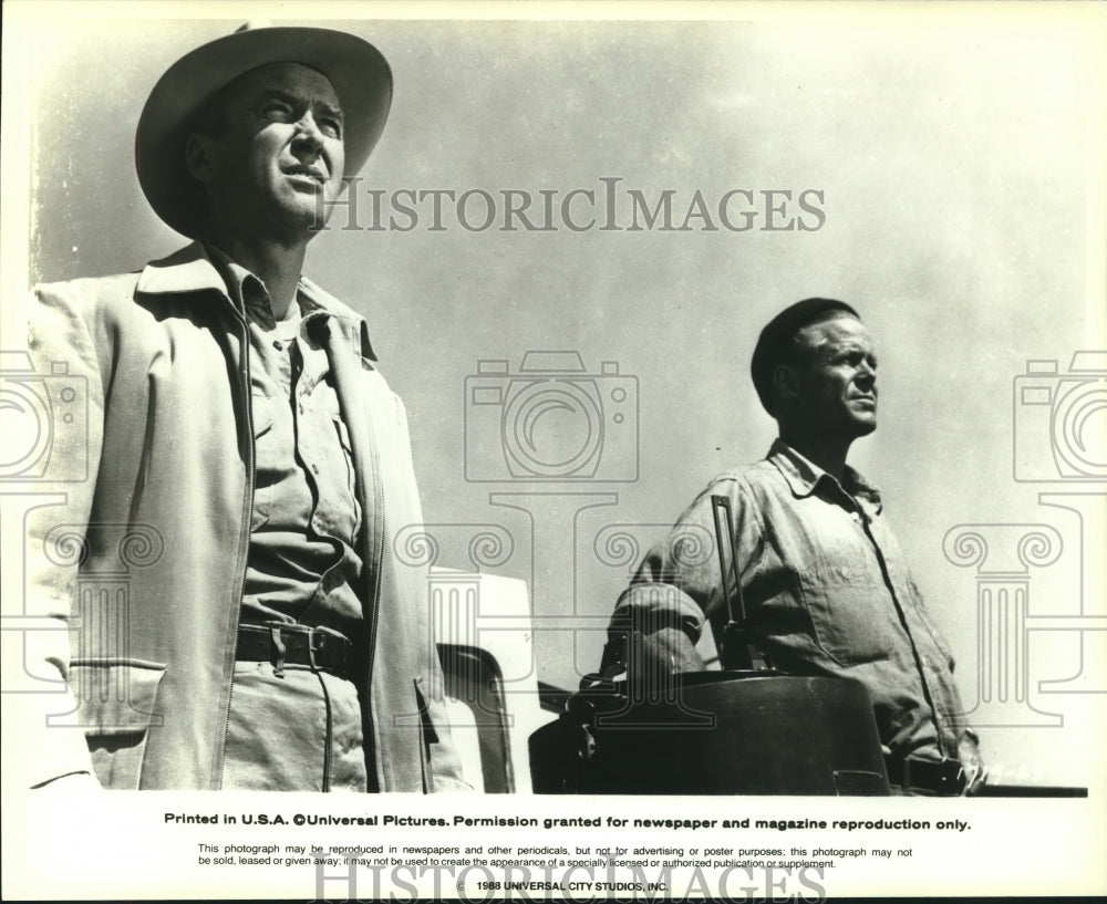 1988 Press Photo James Stewart and Dan Duryea - nop25624- Historic Images