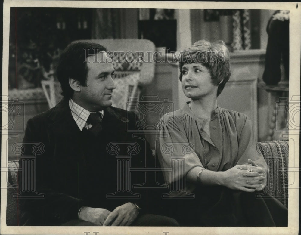 1979 Press Photo David Spielberg and Bonnie Franklin, &quot;One Day at a Time&quot;- Historic Images