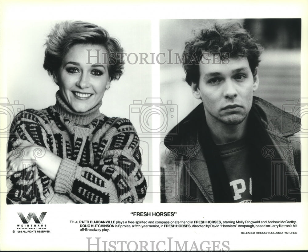 1988 Press Photo Patti D&#39;Arbanville &amp; Doug Hutchinson, &quot;Fresh Horses&#39;- Historic Images