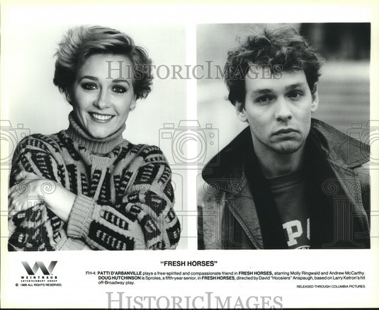 1988 Press Photo Patti D'Arbanville & Doug Hutchinson, "Fresh Horses'- Historic Images