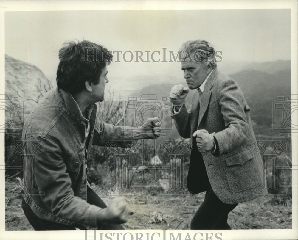 1982 Press Photo James Farentino and John Forsythe, &quot;Dynasty&quot; - nop25789- Historic Images