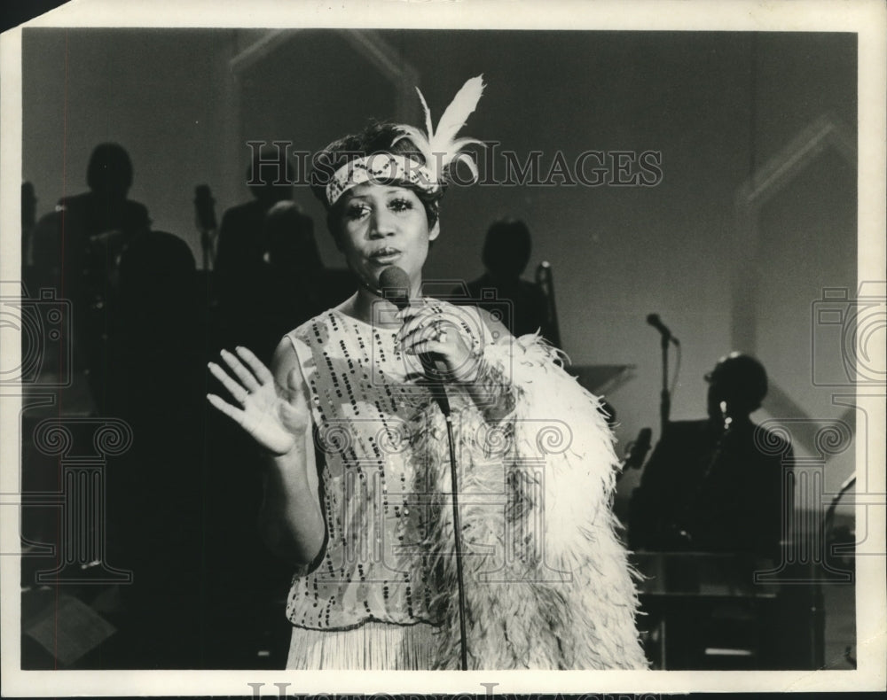 1980 Press Photo Aretha Franklin &quot;Ge Theater Presents Omnibus&quot; - nop25809- Historic Images