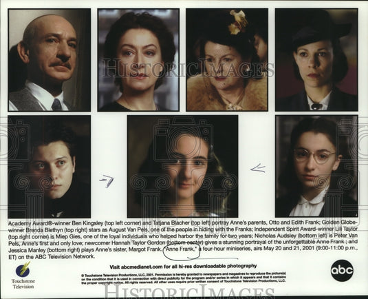 2001 Press Photo Hannah Taylor Gordon, "Anne Frank" - nop25823- Historic Images