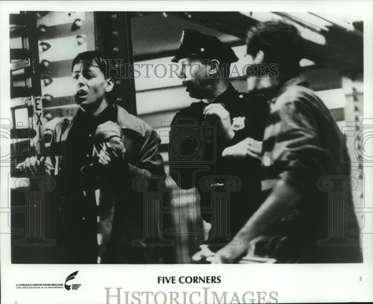 Press Photo Scene with police officer, "Five Corners" - nop25870- Historic Images
