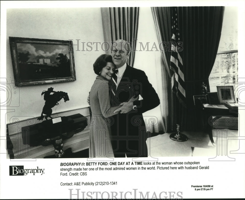 1998 Press Photo Betty and Gerald Ford, &quot;Betty Ford: One Day At A Time&quot;- Historic Images