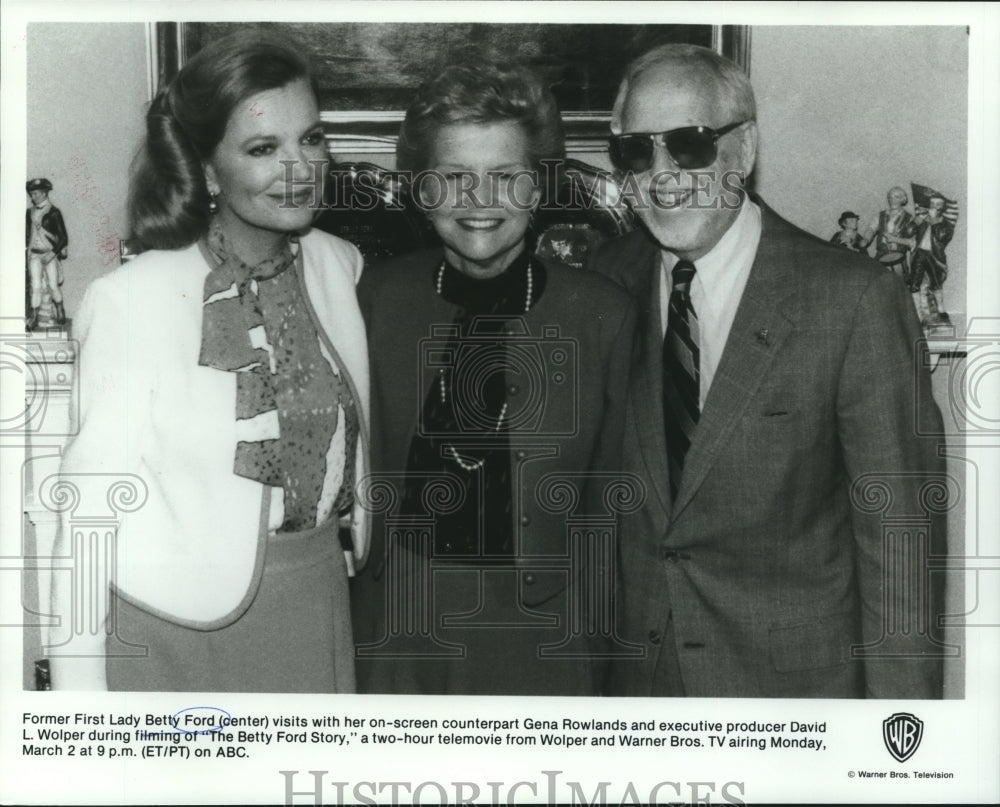 1987 Press Photo Betty Ford behind the scenes, &quot;The Betty Ford Story&quot;- Historic Images