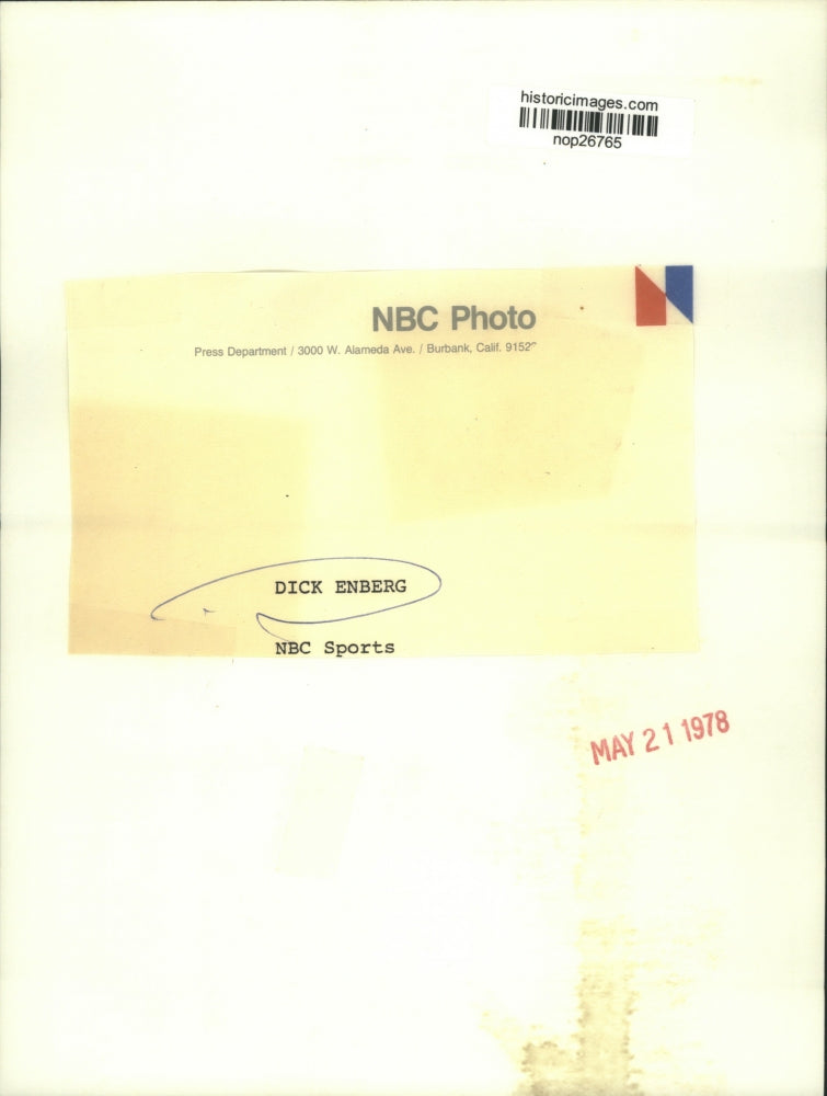 1978 Press Photo NBC Sports Broadcaster Dick Enberg - nop26765