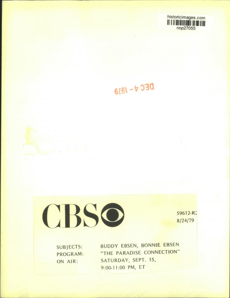 Load image into Gallery viewer, 1979 Press Photo Buddy Ebsen, Bonnie Ebsen in "The Paradise Connection" on CBS
