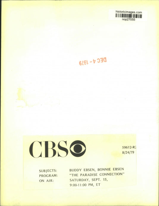 1979 Press Photo Buddy Ebsen, Bonnie Ebsen in "The Paradise Connection" on CBS