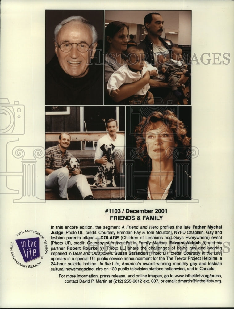 2001 Press Photo The segment A Friend and Hero in Friends &amp; Family - nop27939
