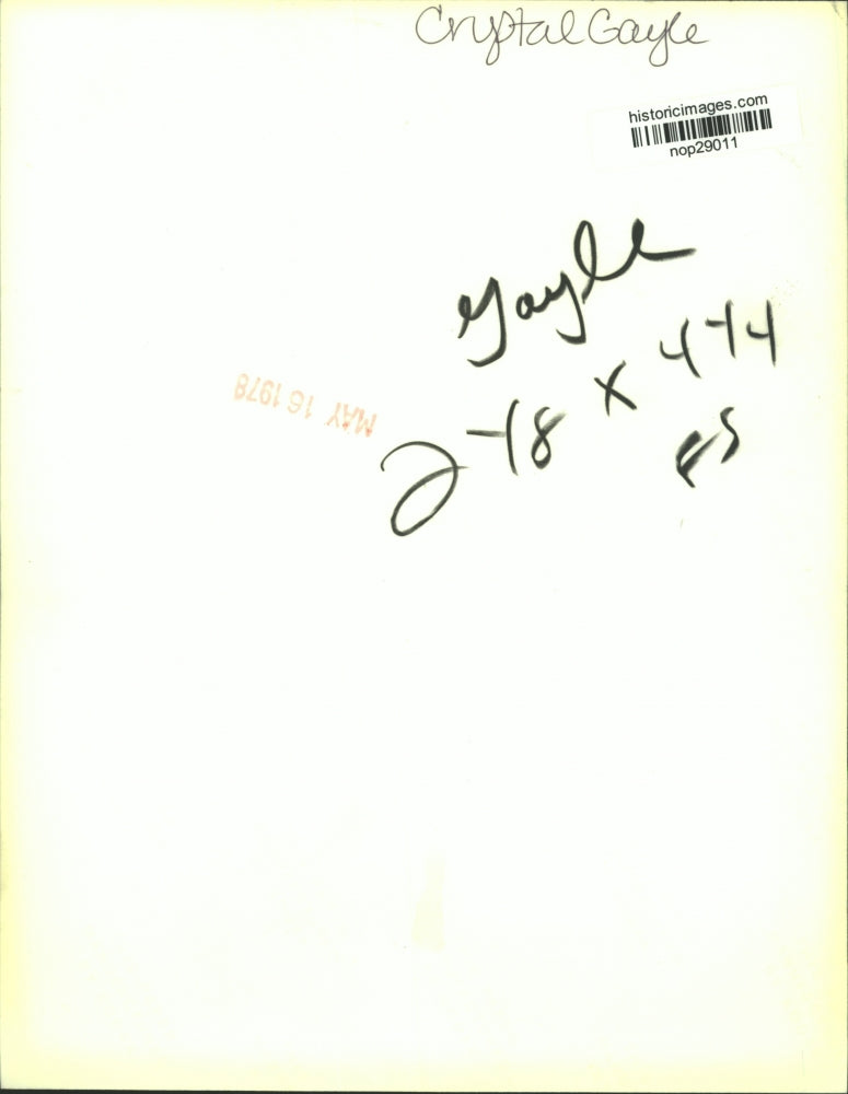 1978 Press Photo Crystal Gayle - nop29011