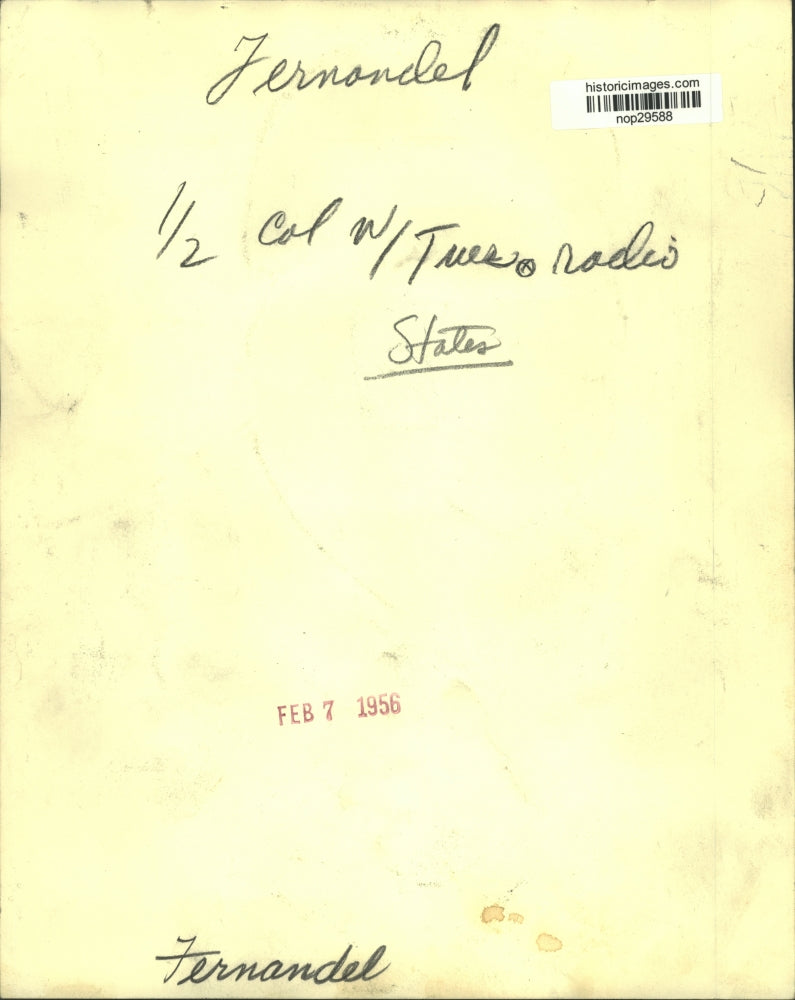 1956 Press Photo Fernandel - nop29588