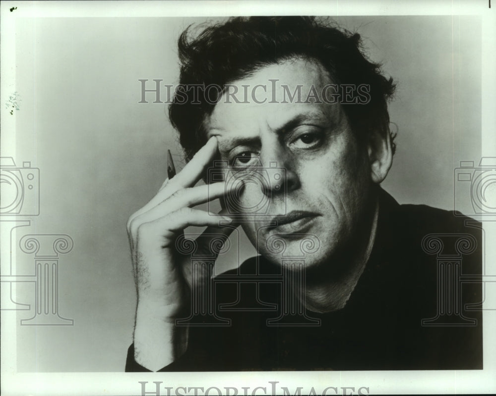 1986 Press Photo Minimalist Composer Philip Glass - nop30477- Historic Images