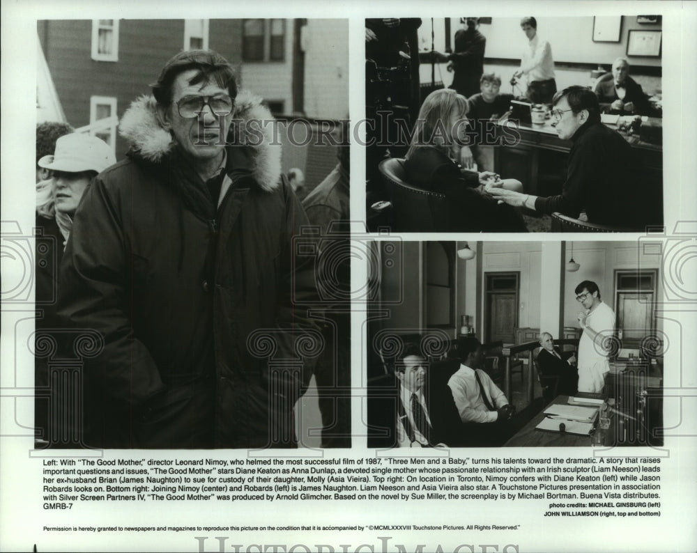 1988 Press Photo Leonard Nimoy directs &quot;The Good Mother&quot; - nop30671