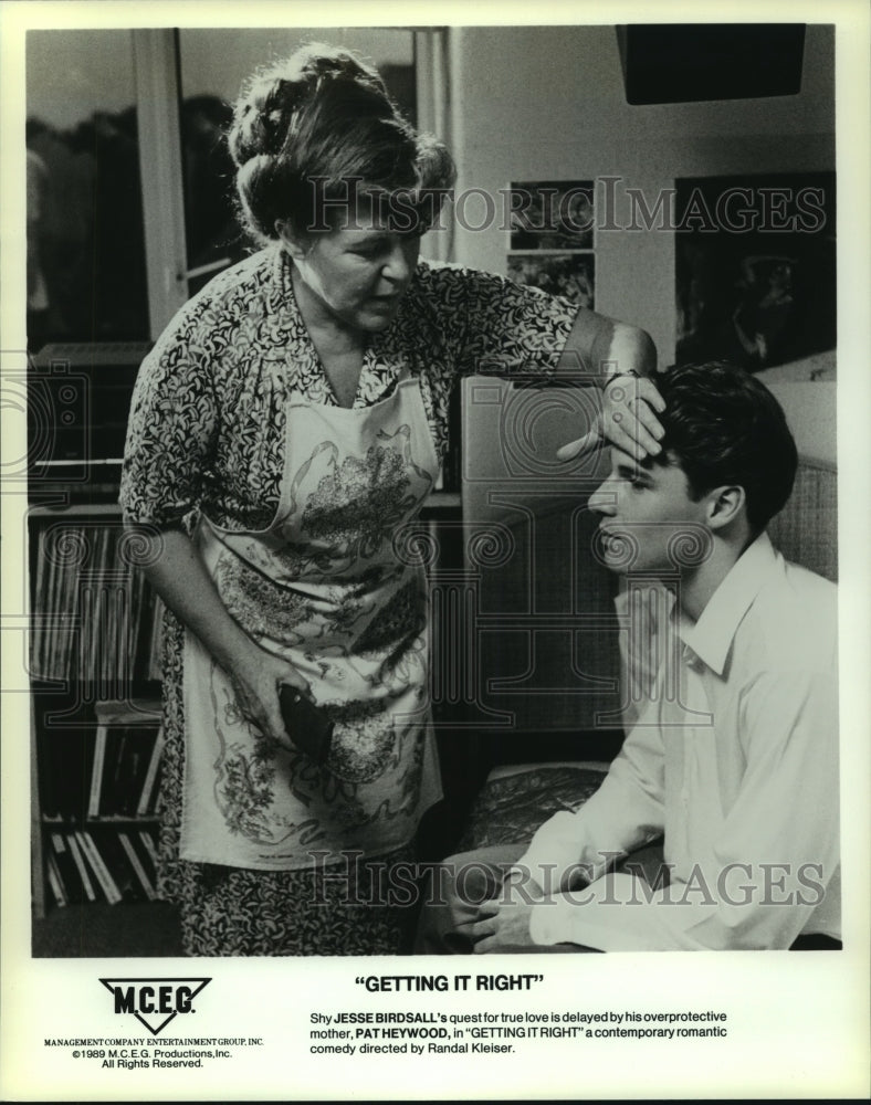 1989 Press Photo Jesse Birdsall & Pat Heywood star in "Getting It Right"