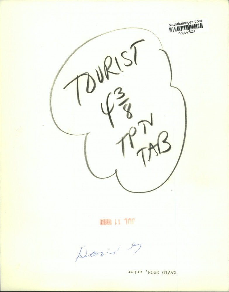 1980 Press Photo Actor David Groh in scene - nop32820