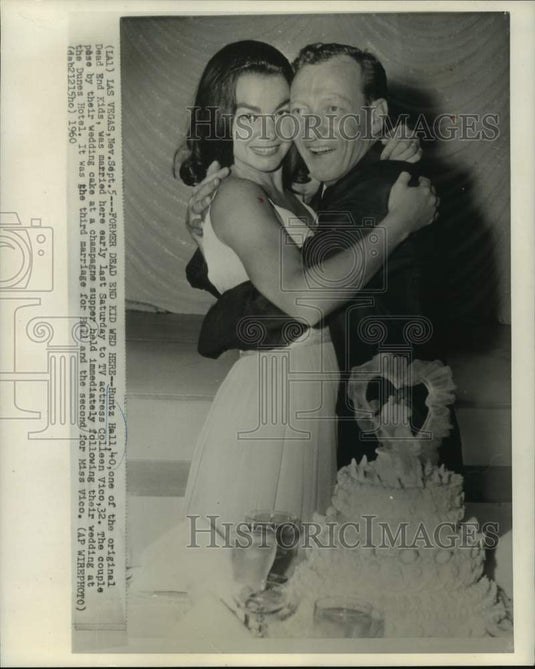 1960 Press Photo Huntz Hall married to TV actress Colleen Vico - nop33066