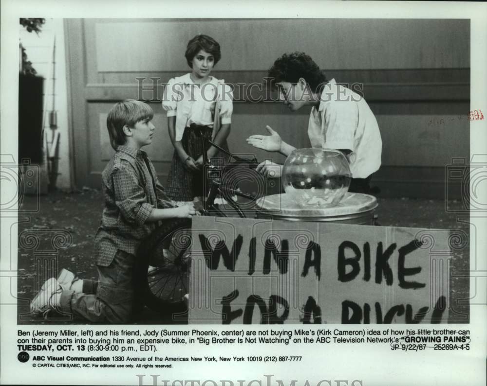 1987 Press Photo Jeremy Miller and Summer Phoenix on Growing Pains, on ABC.- Historic Images