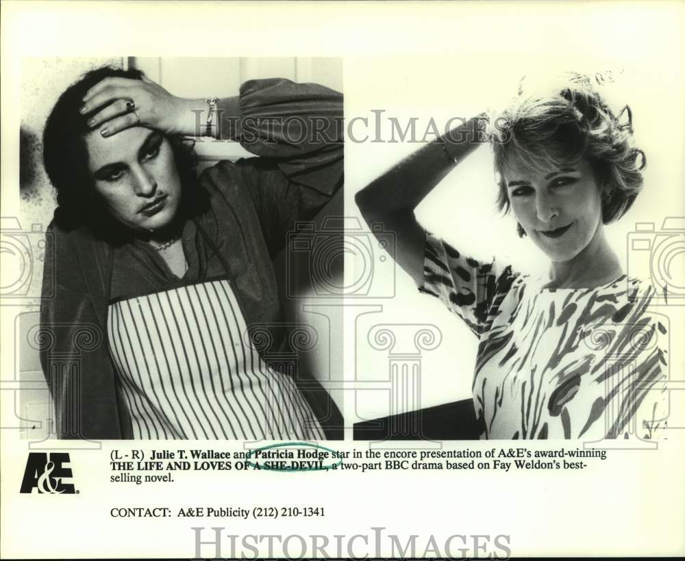 1992 Press Photo Julie T. Wallace and Patricia Hodge star in Fay Weldon's novel