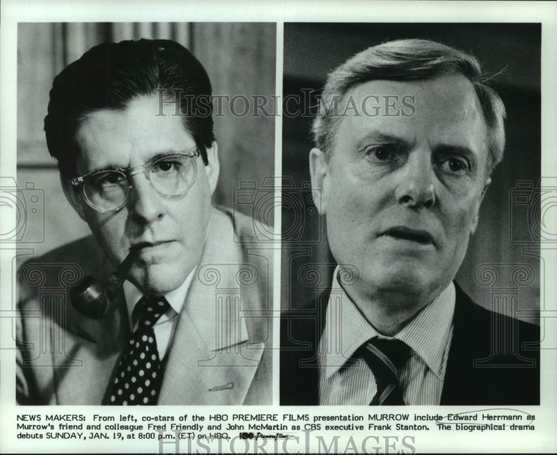 Load image into Gallery viewer, 1986 Press Photo Edward Hermann and John McMartin starring in "Murrow"
