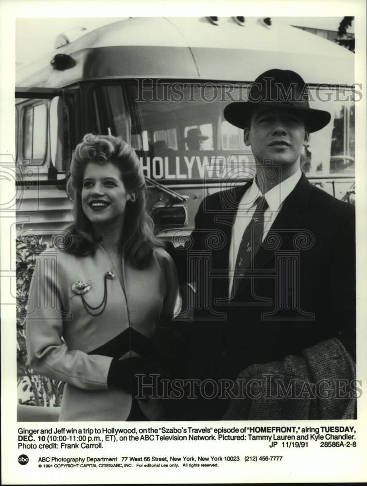 1991 Press Photo Tammy Lauren and Kyle Chandler, "Homefront" - nop36488- Historic Images