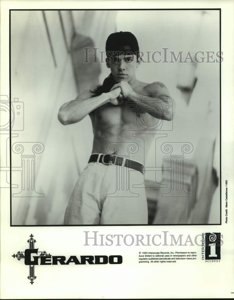 Load image into Gallery viewer, 1992 Press Photo Gerardo, Ecuadorian-American rapper and singer - nop37186
