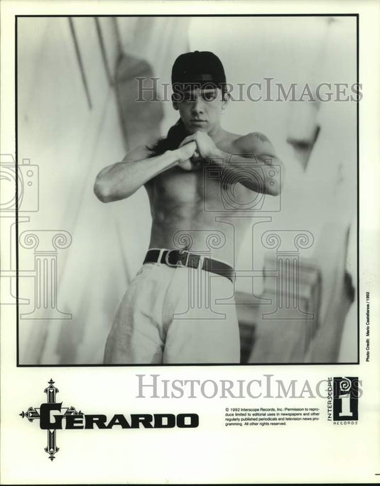 1992 Press Photo Gerardo, Ecuadorian-American rapper and singer - nop37186