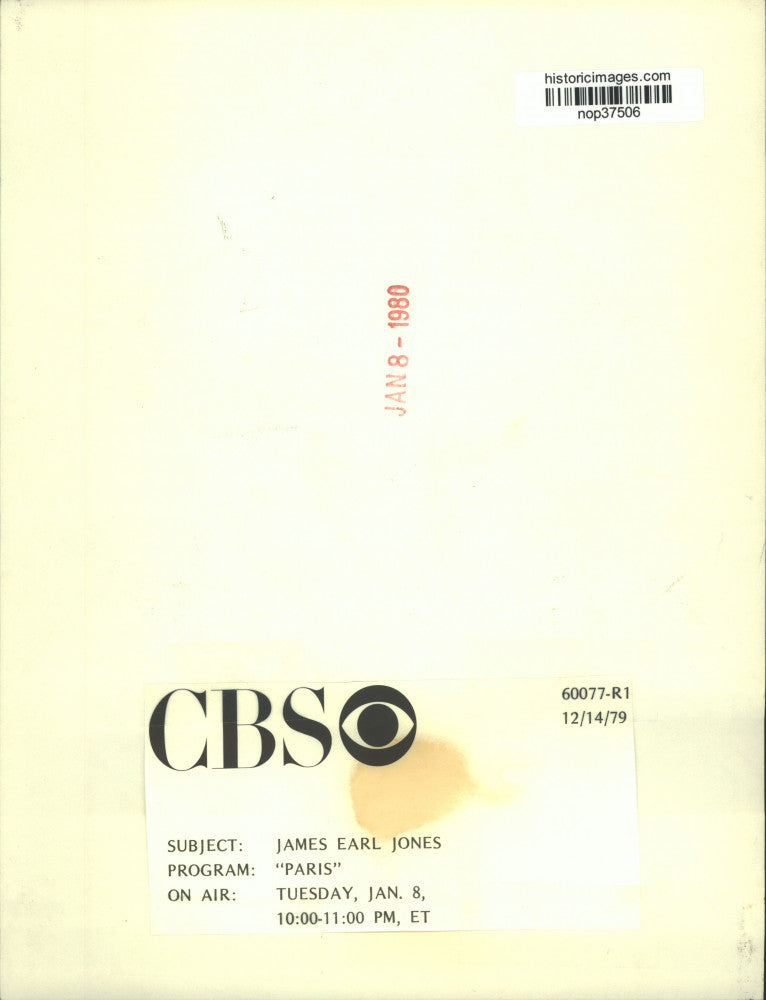 1979 Press Photo James Earl Jones, Actor in "Paris" on CBS Television