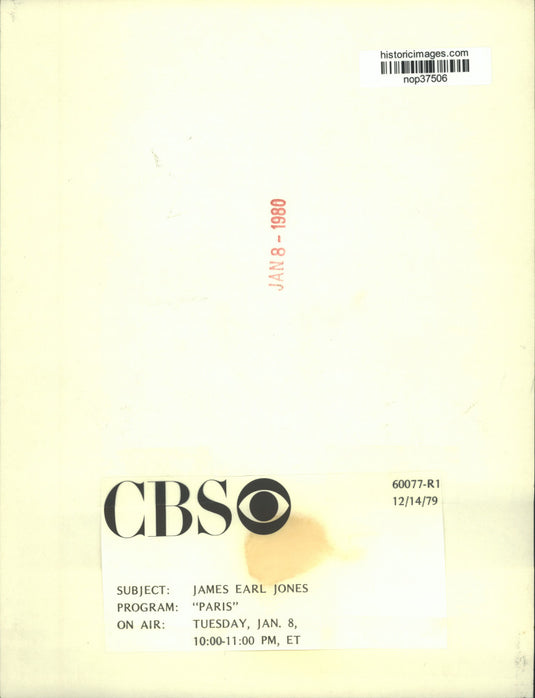 1979 Press Photo James Earl Jones, Actor in "Paris" on CBS Television