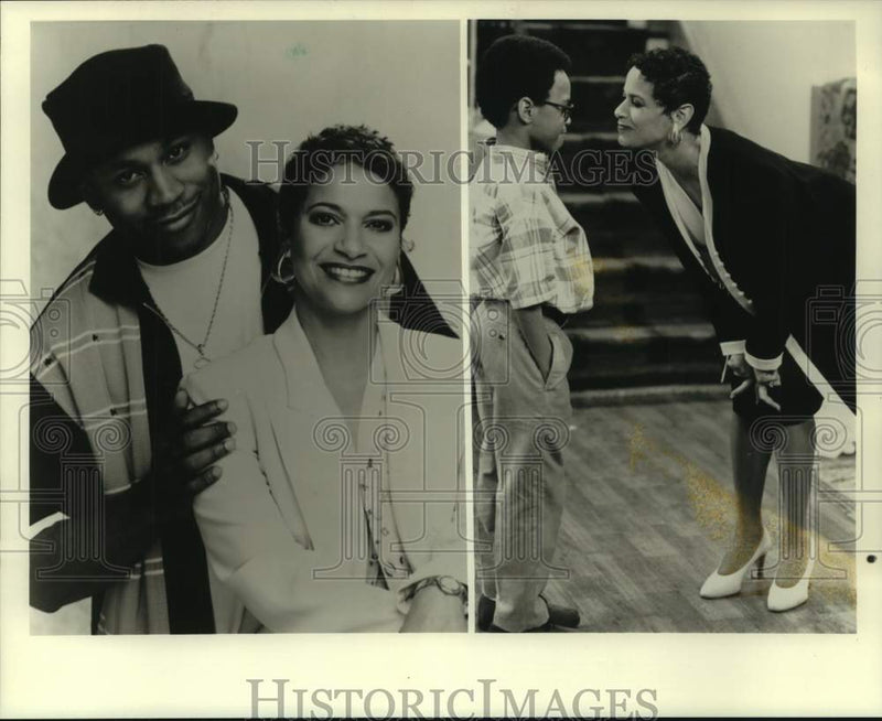 Load image into Gallery viewer, 1987 Press Photo LL Cool Jay, Debbie Allan and Jeffery Wood, "In The House"
