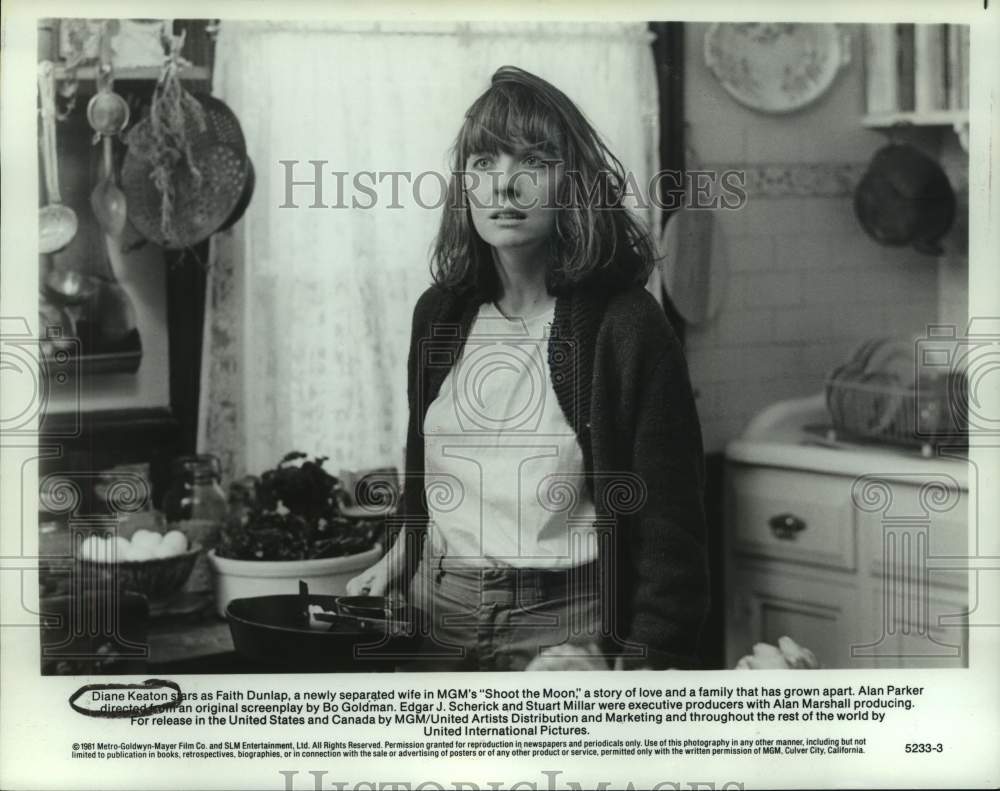 1981 Press Photo Diane Keaton as a separated wife in "Shoot the Moon"