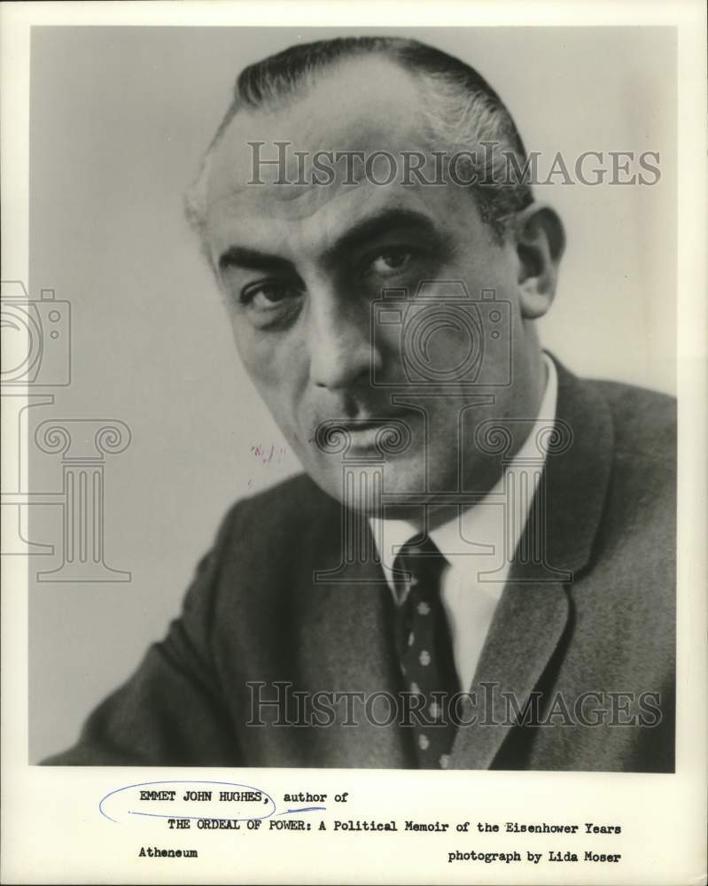 1963 Press Photo Author Emmet John Hughes - nop40834