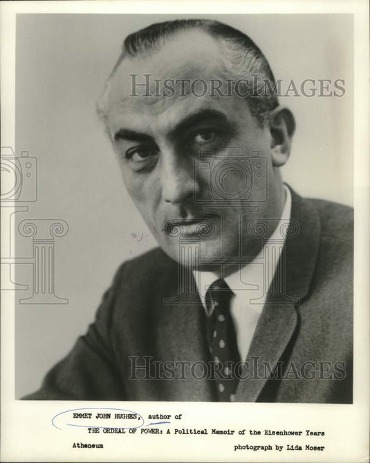 1963 Press Photo Author Emmet John Hughes - nop40834