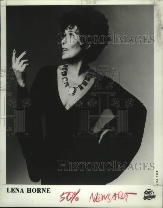 1981 Press Photo Lena Horne, QWEST Recording Artist - nop40949- Historic Images