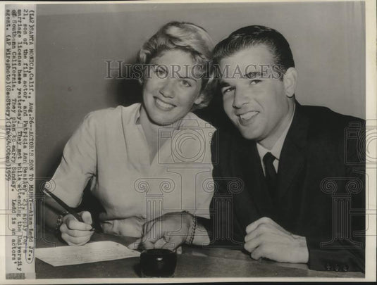 1959 Press Photo Actor son Alan Ladd Jr. and Patricia Ann Beazley plan to marry.