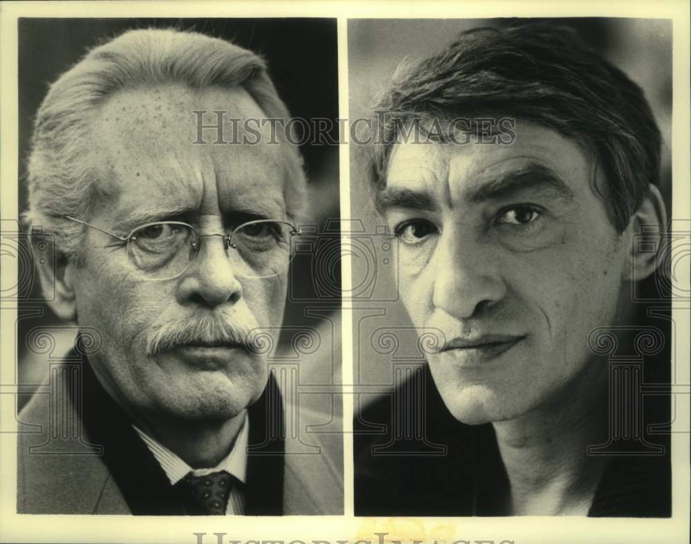 1996 Press Photo Actors Patrick McGoohan &amp; Gottfried John in &quot;Of Pure Blood&quot;- Historic Images