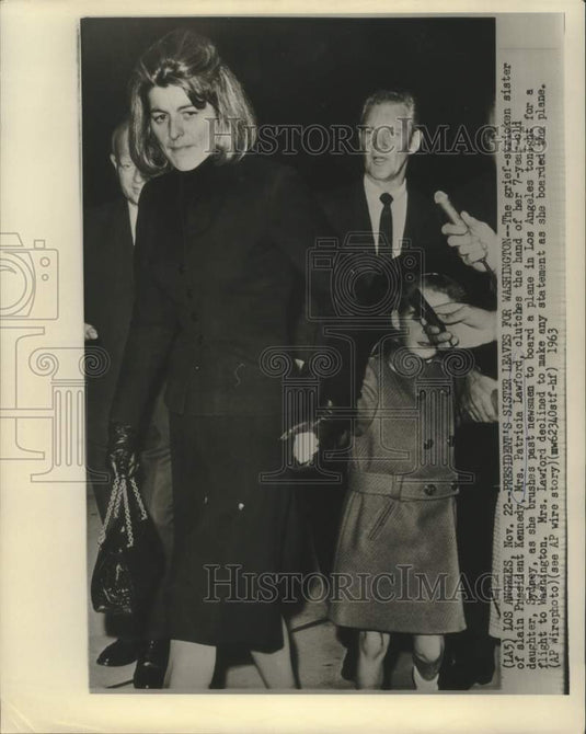 1963 Press Photo Mrs. Patricia Lawford, daughter Sydney in Los Angeles