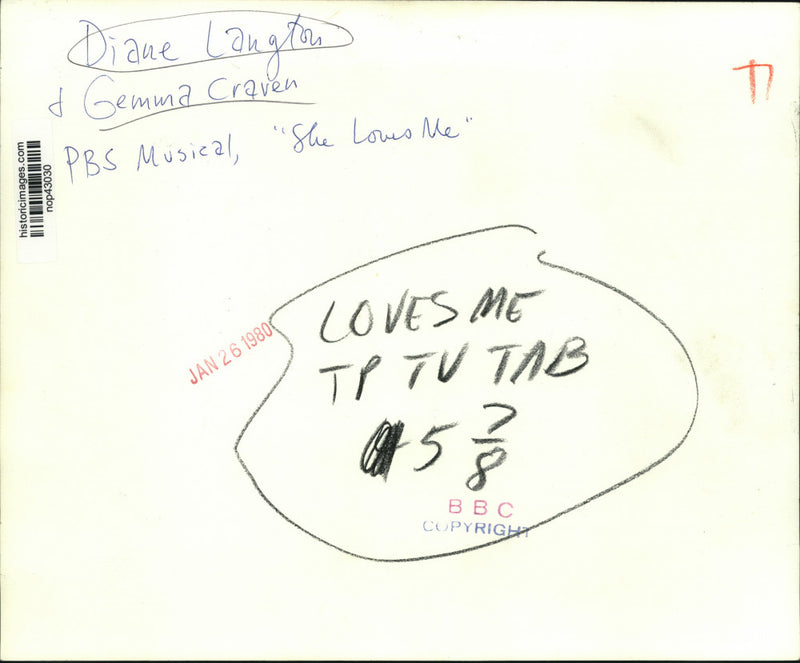 Load image into Gallery viewer, 1980 Press Photo Diane Langton &amp; Gemma Craven in PBS Musical "She Loves Me"
