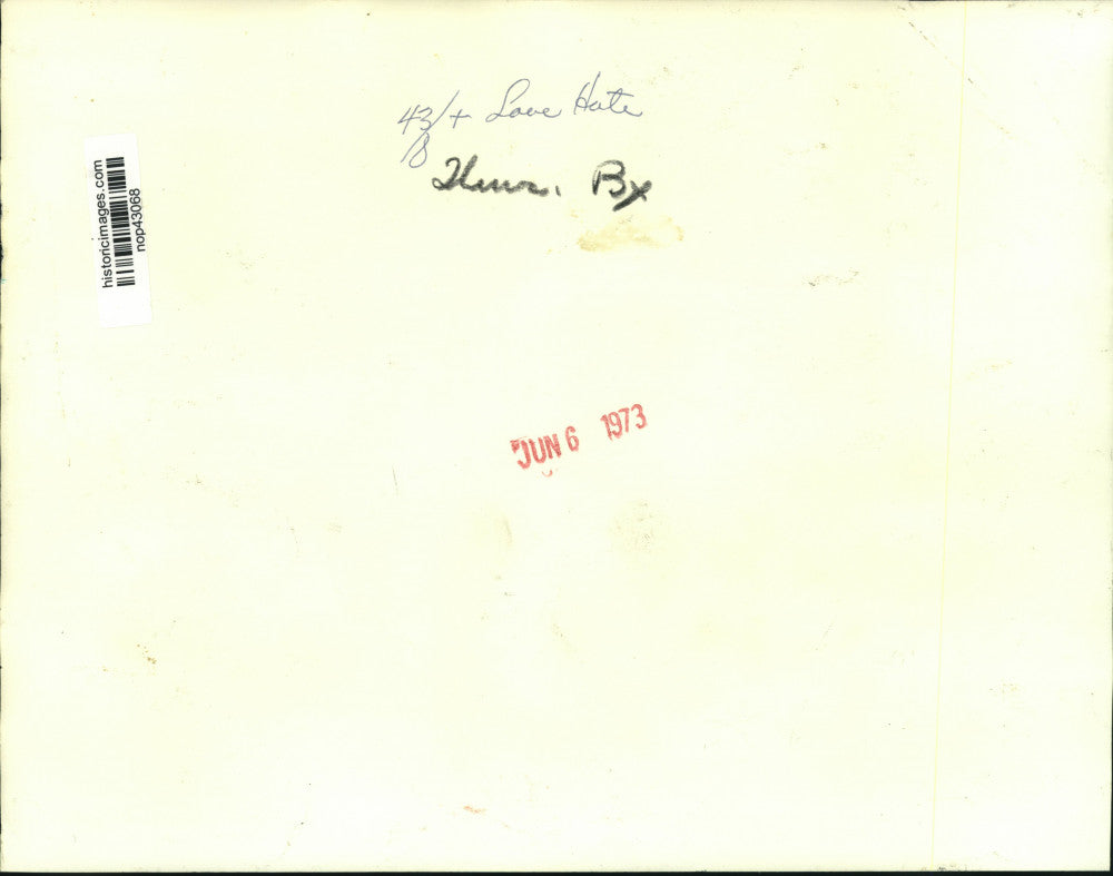 1973 Press Photo Herbert G. Klein with President Nixon at the Oval Office